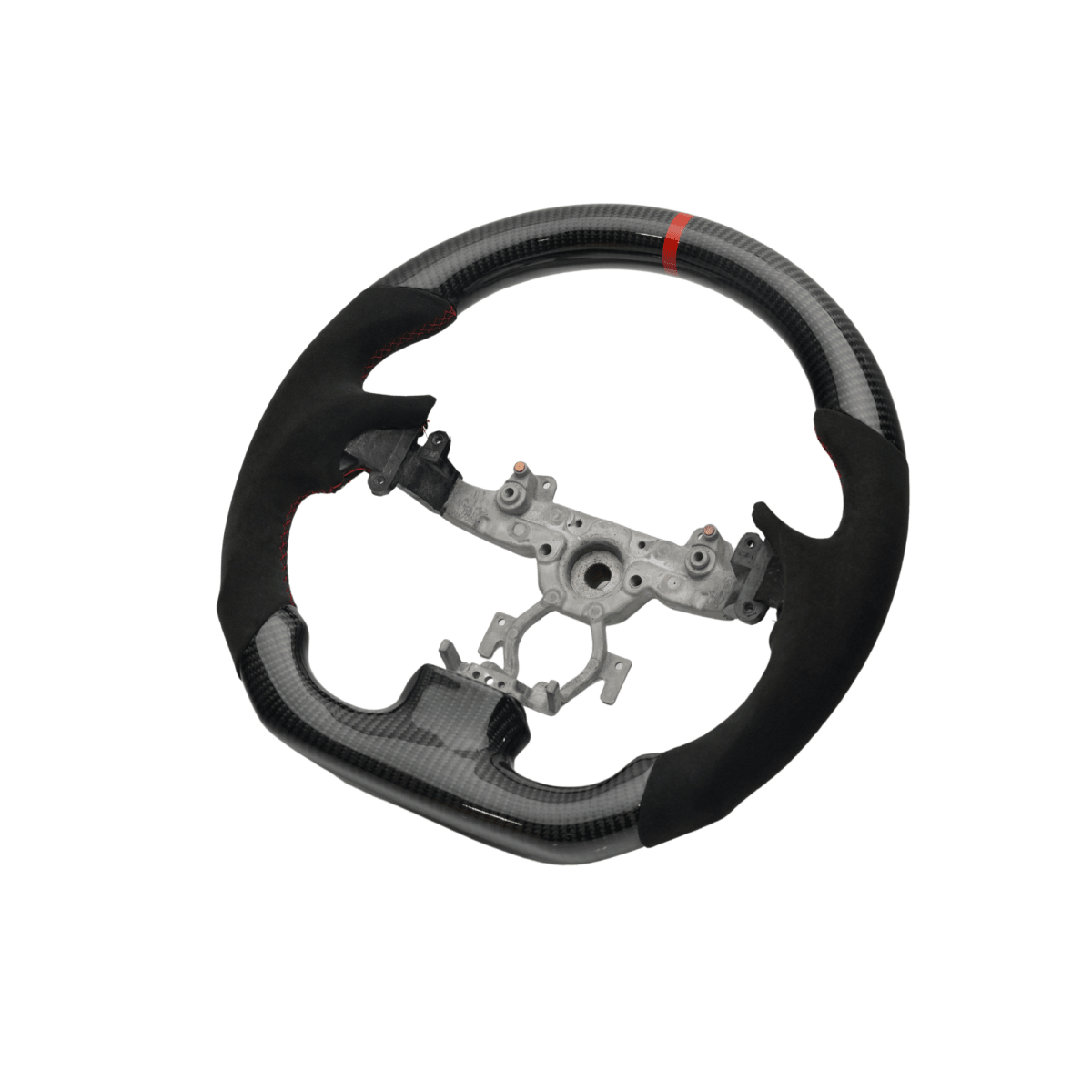 JDMuscle [08 - 13 G37/G35] Carbon - Lite Series Steering Wheel - JDMuscleSteering WheelsJDM-G37-CL-STRAR9002 AlcantaraRed