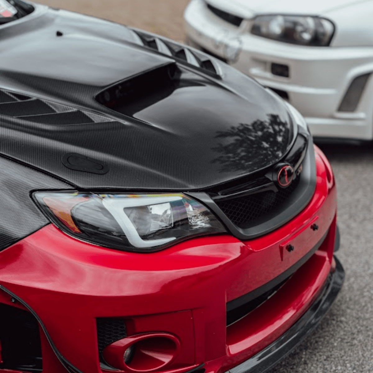 JDMuscle [08 - 14 WRX/STI] Carbon Fiber Hood V4 w/ Heat Extract - JDMuscleHoodsJDM-WRX08-HD4T2x2 Twill