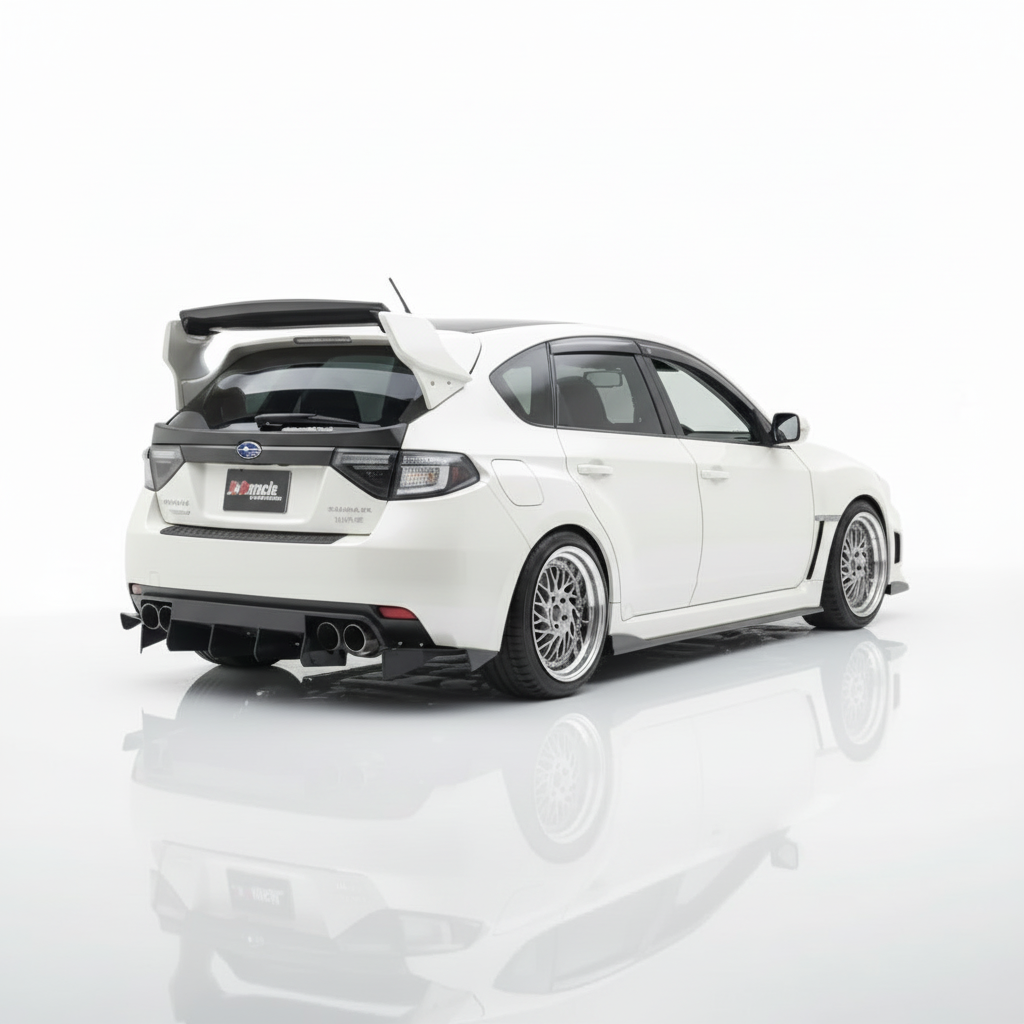 JDMuscle [08-14 WRX/STI] VS Style Spoiler w/ Brake Lights | ABS / Paint Matched / Partial Carbon Fiber