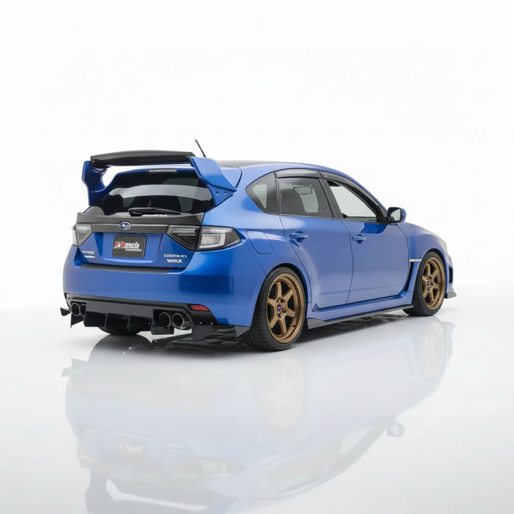 JDMuscle [08-14 WRX/STI] VS Style Spoiler w/ Brake Lights | ABS / Paint Matched / Partial Carbon Fiber