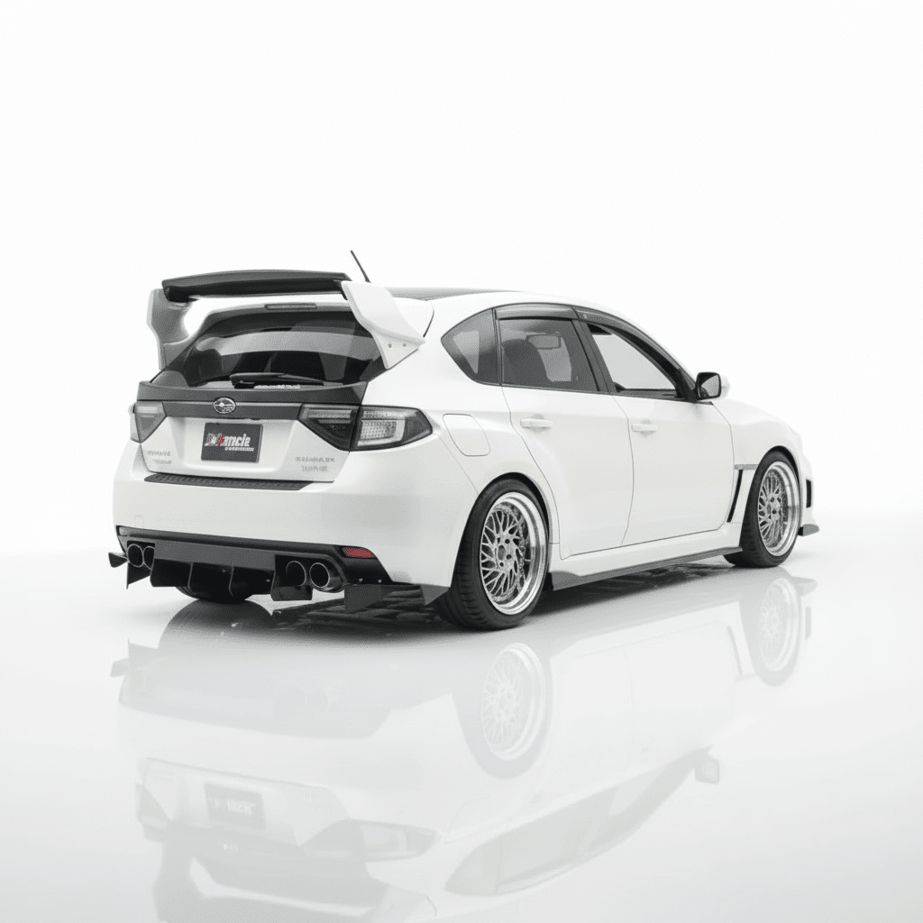 JDMuscle [08 - 14 WRX/STI] VS Style Spoiler w/ Brake Lights | ABS / Paint Matched / Partial Carbon Fiber - Return - JDMuscleSpoilers and WingsJDM-WRX11-VS.4-R4S 050626Full Paint MatchedObsidian Black Pearl (32J/38F)