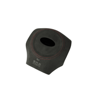 JDMuscle [15 - 21 WRX/STI] Airbag Cover - Leather / Alcantara - JDMuscleSteering Wheel ComponentsJDM-WRX15-ABC1Black LeatherRed