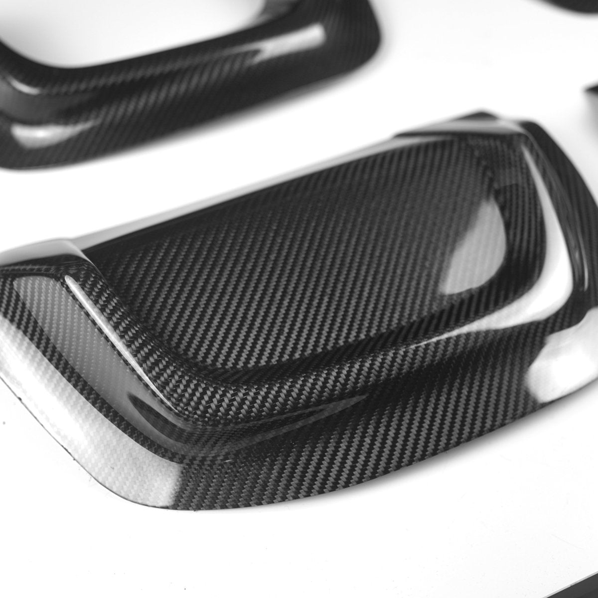 JDMuscle [15 - 21 WRX/STI] Carbon Fiber Exhaust Trim Cover / Exhaust Hole Delete - JDMuscleLeft ExitRight Exit