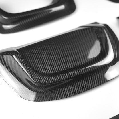 JDMuscle [15 - 21 WRX/STI] Carbon Fiber Exhaust Trim Cover / Exhaust Hole Delete - JDMuscleLeft ExitRight Exit
