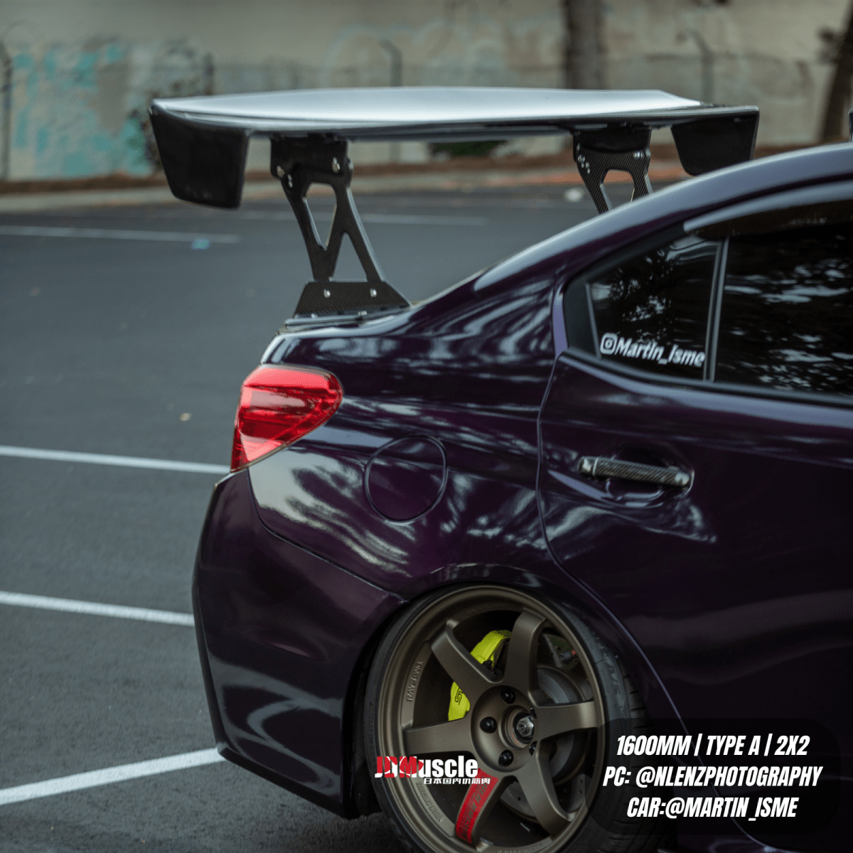 JDMuscle [15 - 21 WRX/STI] Carbon Fiber Replacement Spoiler Base for JDMuscle VS Style Euro GT or Varis GT Wing - JDMuscleSpoilers and WingsJDM-WRX15-VAW-REBType B
