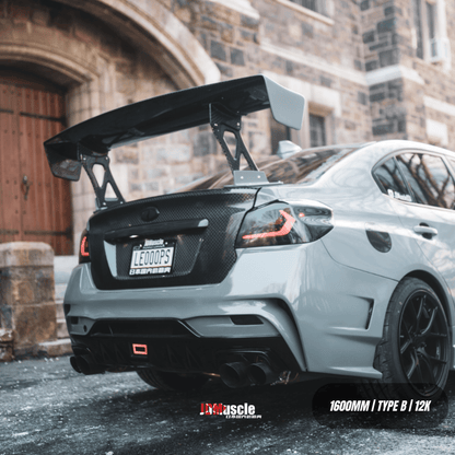 JDMuscle [15 - 21 WRX/STI] Carbon Fiber Replacement Spoiler Base for JDMuscle VS Style Euro GT or Varis GT Wing - JDMuscleSpoilers and WingsJDM-WRX15-VAW-REBType B