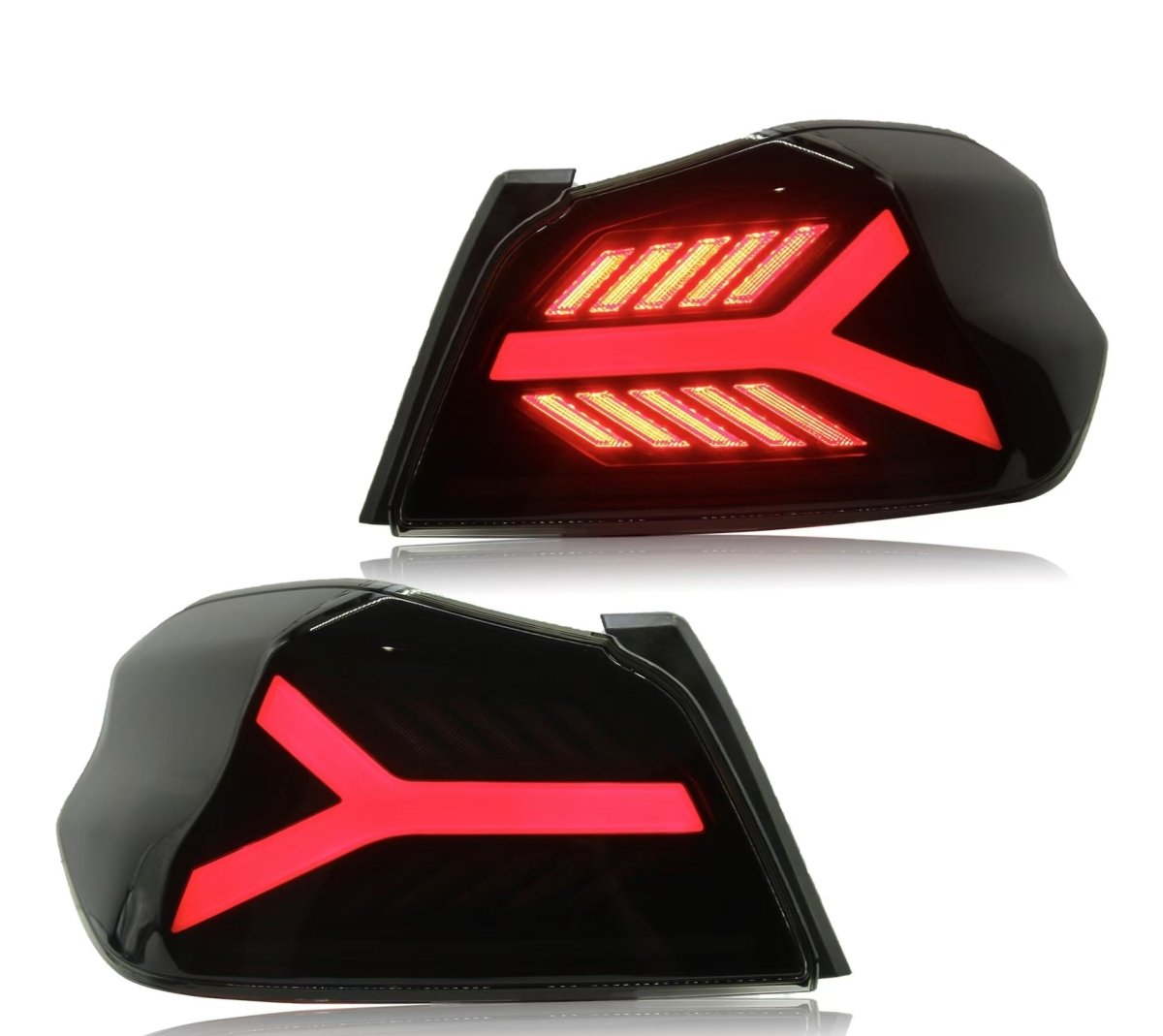 JDMuscle [15 - 21 WRX/STI] Version LB Sequential LED Tail Lights Clear Lens with Black Base - JDMuscleTail LightsJDM-WRX15-TLLB