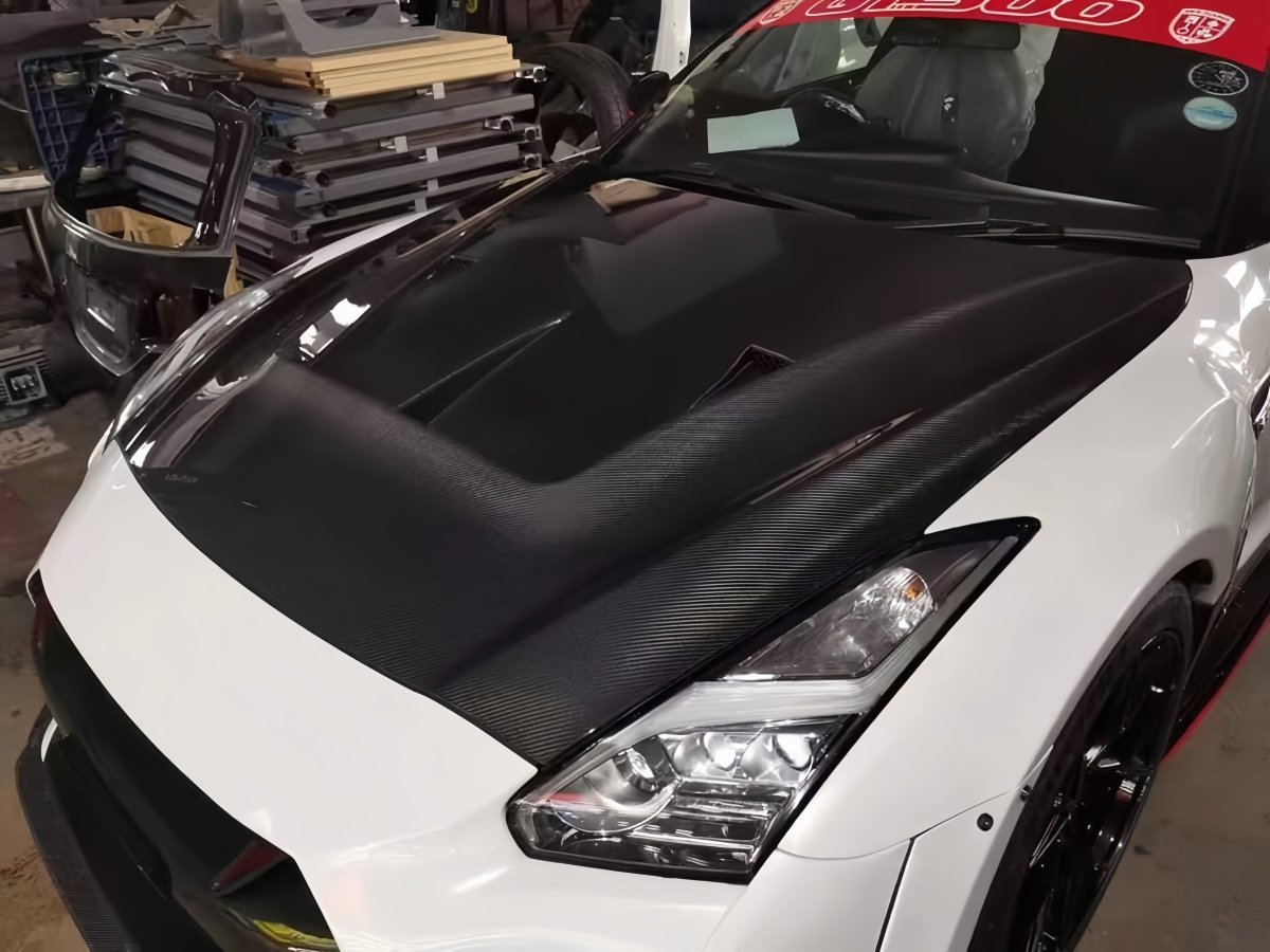 JDMuscle [17 - 24 GT - R] Carbon Fiber Hood - LB Style - JDMuscleHoodsJDM-R35-HD-LB2CF2x2 Twill