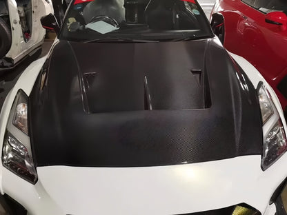 JDMuscle [17 - 24 GT - R] Carbon Fiber Hood - LB Style - JDMuscleHoodsJDM-R35-HD-LB2CF2x2 Twill