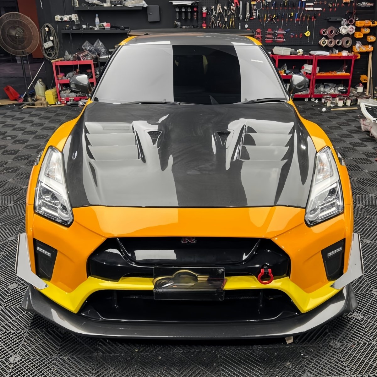 JDMuscle [17 - 24 GT - R] Carbon Fiber Hood - TS Style - JDMuscleHoodsJDM-R35-HD-TS2CF2x2 Twill