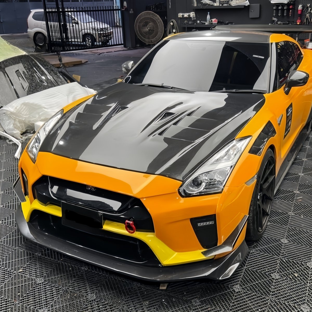 JDMuscle [17 - 24 GT - R] Carbon Fiber Hood - TS Style - JDMuscleHoodsJDM-R35-HD-TS2CF2x2 Twill