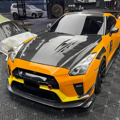 JDMuscle [17 - 24 GT - R] Carbon Fiber Hood - TS Style - JDMuscleHoodsJDM-R35-HD-TS2CF2x2 Twill