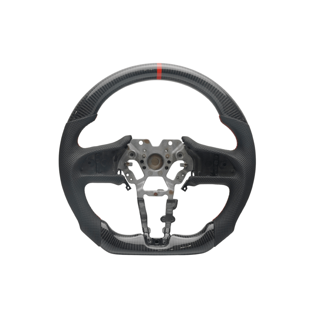 JDMuscle [17+ Infiniti Q50/Q60] Carbon - Lite Series Steering Wheel - JDMuscleSteering WheelsJDM-Q50-18-CL-STRLRPremium Black Perforated LeatherRed