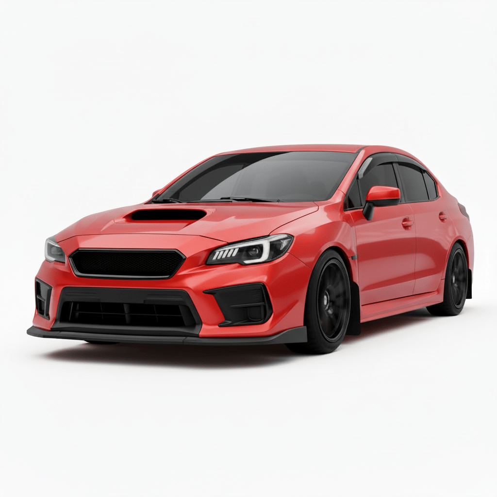 JDMuscle [18-21 WRX/STI] CS Style V2 Front Bumper Grille | Paint Matched/Gloss Black - JDMuscleGrillesJDM-WRX18-FG2-ABSC7PLightning Red (C7P)