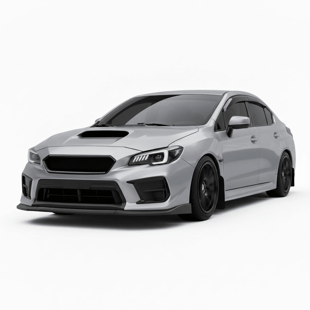 JDMuscle [18-21 WRX/STI] CS Style V2 Front Bumper Grille | Paint Matched/Gloss Black - JDMuscleGrillesJDM-WRX18-FG2-ABSG1UIce Silver Metallic (G1U)