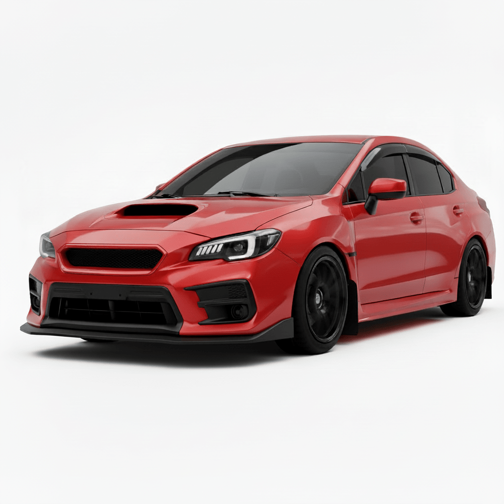 JDMuscle [18-21 WRX/STI] CS Style V2 Front Bumper Grille | Paint Matched/Gloss Black - JDMuscleGrillesJDM-WRX18-FG2-ABSC7PLightning Red (C7P)