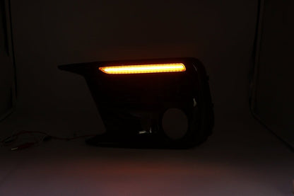 JDMuscle [18 - 21 WRX/STI] JDM Style Sequential Turn+Drl Bezel w/ Fog Light Cut Out - JDMuscleLight Mounting and HardwareJDM-WRX18-13300108
