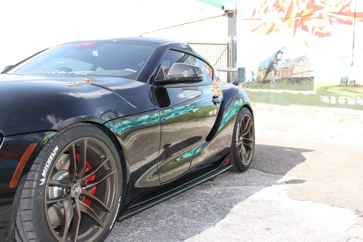 JDMuscle [20 - 24 Supra] Carbon Fiber Side Skirts - R1 Style - JDMuscleSide SkirtsJDM-A90-SS8CF