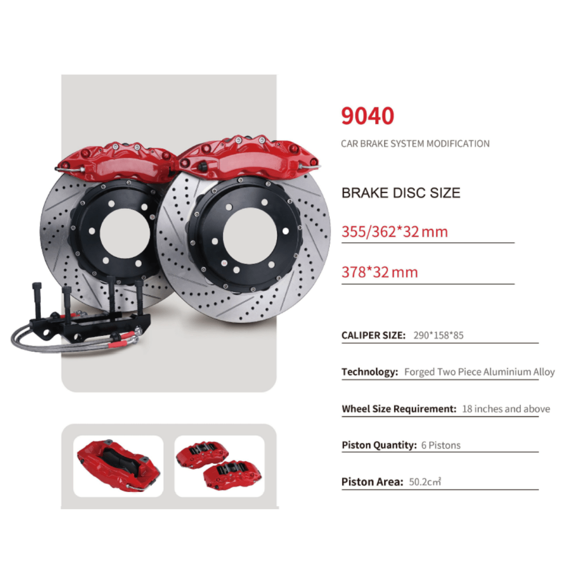 JDMuscle [22-26 WRX] Big Brake Kit - MT and CVT *Special Order*No Refunds* - Return