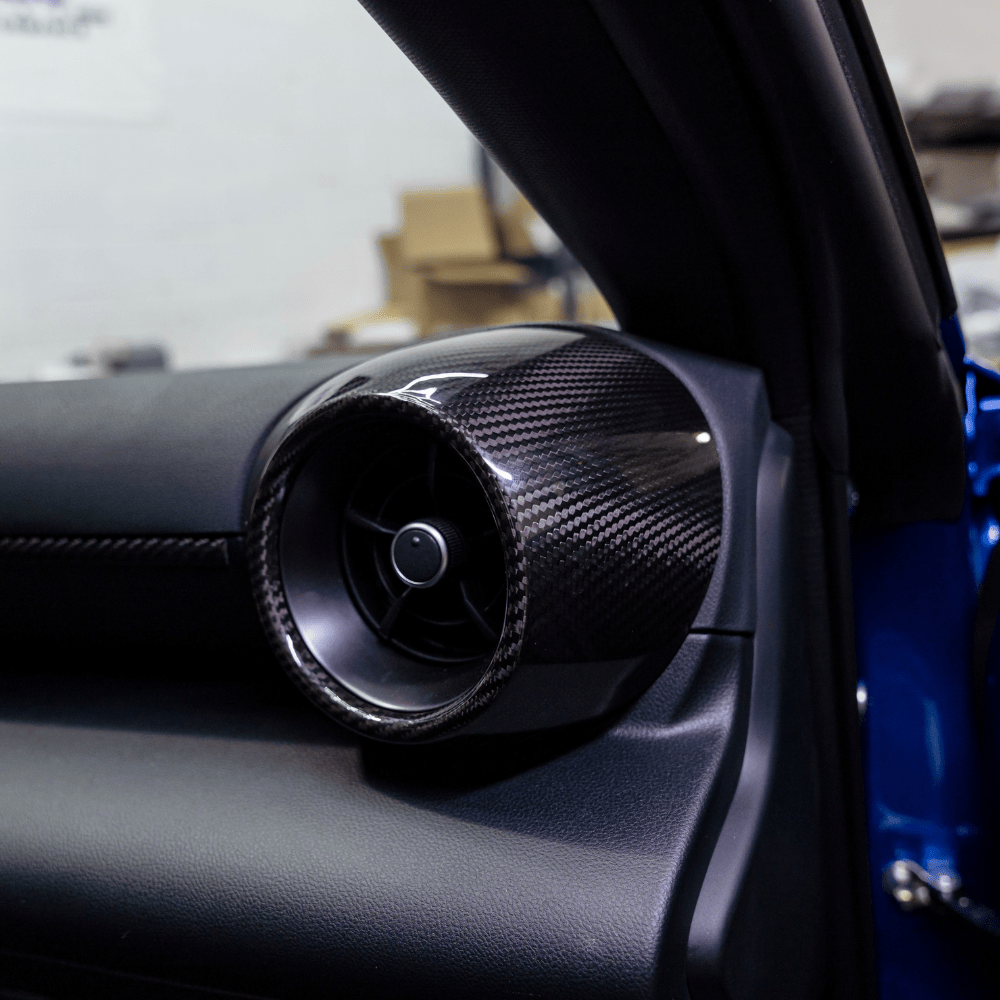 JDMuscle [22 - 25 BRZ/GR86] Tanso Pre - preg Carbon Fiber AC Vent Covers w/ Gloss Finish 2PC - JDMuscleTrim KitsJDM-BRZ22-22082x2CF2x2 Twill - Normal