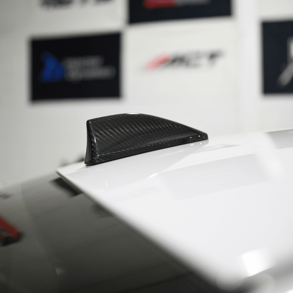 JDMuscle [22 - 25 WRX, 22+ BRZ, 15 - 21 WRX/STI] Tanso Pre - preg Carbon Fiber Antenna Cover w/ Gloss Finish - JDMuscleAntennasJDM-469CF8.5”