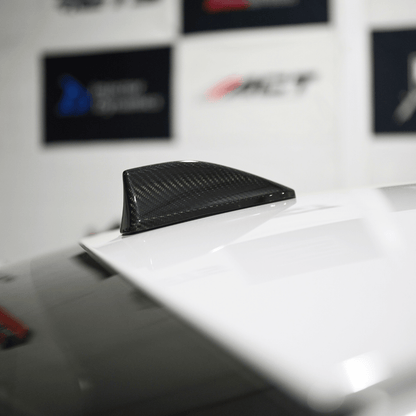 JDMuscle [22 - 25 WRX, 22+ BRZ, 15 - 21 WRX/STI] Tanso Pre - preg Carbon Fiber Antenna Cover w/ Gloss Finish - JDMuscleAntennasJDM-469CF8.5”