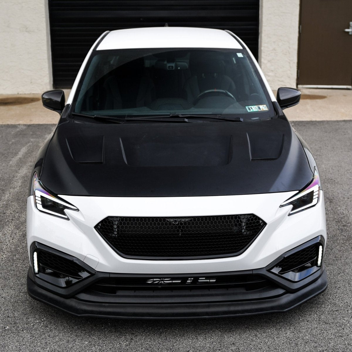 JDMuscle [22 - 25 WRX w/ FMIC] Carbon Fiber Scoopless Hood V1 - JDMuscleHoodsJDM-WRX22-HD-RV1CF2x2 Twill