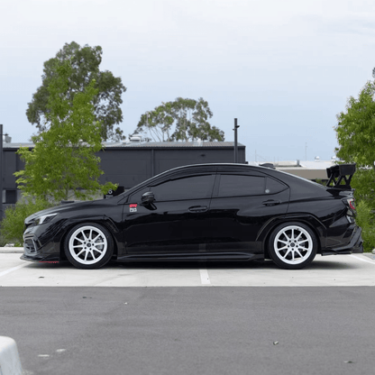 JDMuscle [22-26 WRX] 3-Piece V2 Front Lip | Paint Matched / Carbon Fiber - JDMuscleFront LipsJDM-WRX22-FLDBGloss Black