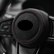 JDMuscle [22 - 26 WRX] Airbag Cover - Leather / Alcantara - JDMuscleSteering Wheel ComponentsJDM-WRX22-ABC1Black LeatherRed