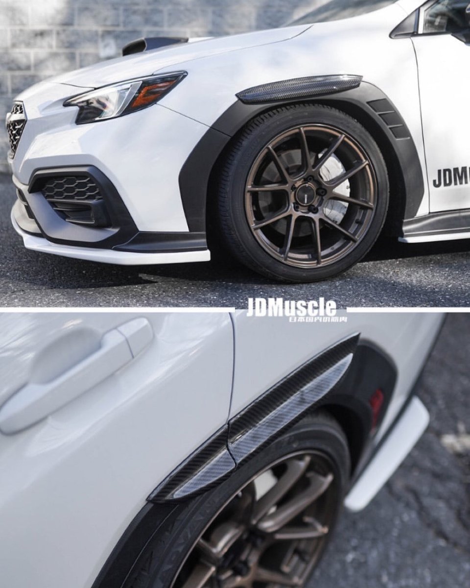 JDMuscle [22 - 26 WRX] Carbon Fiber Fender Flares Kit V1* CLEARANCE NO RETURNS - JDMuscleFendersJDM-WRX22-FF1CF
