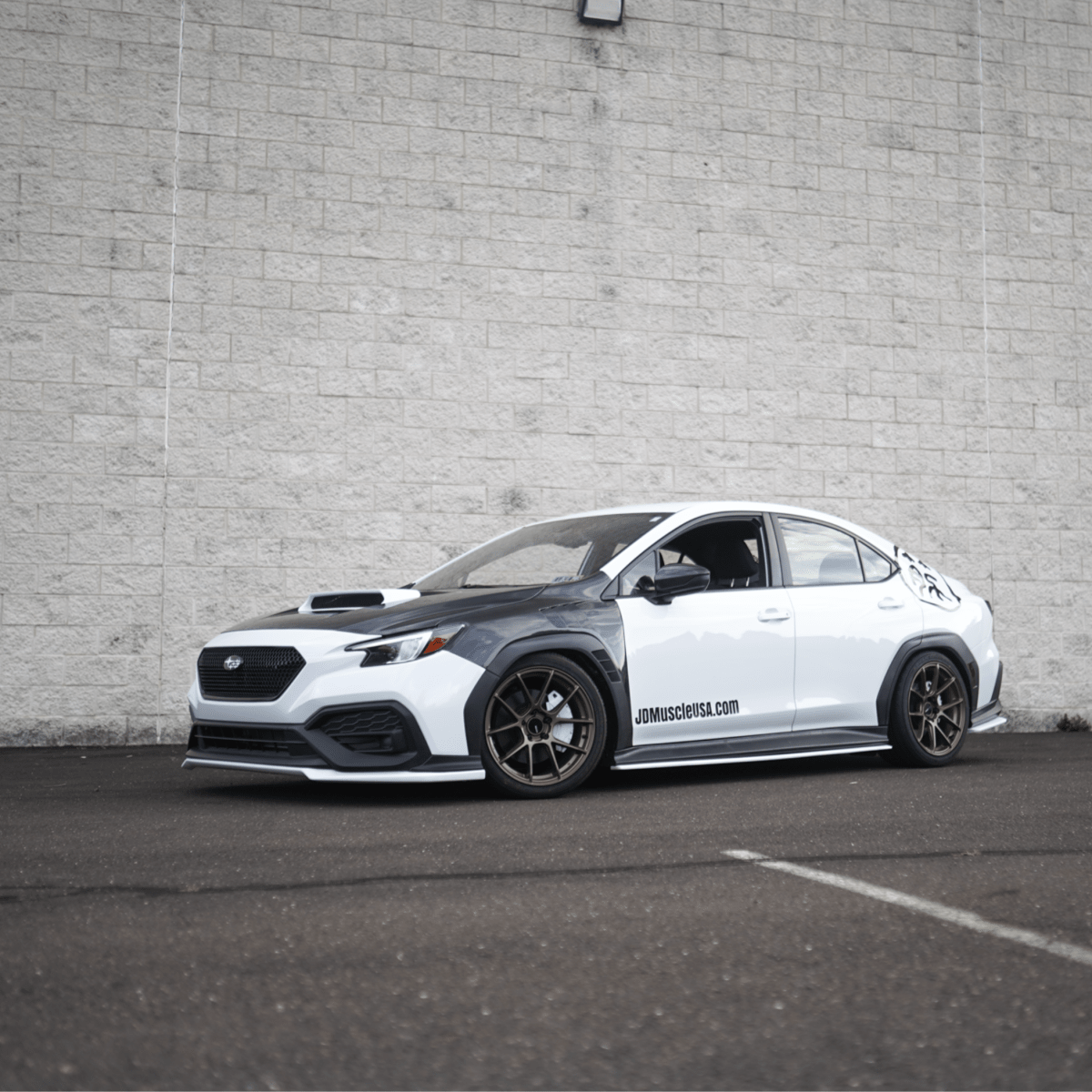 JDMuscle [22 - 26 WRX] Carbon Fiber Hood OEM Style 2 PC - JDMuscleHoodsJDM-WRX22-HDOET2x2 Twill