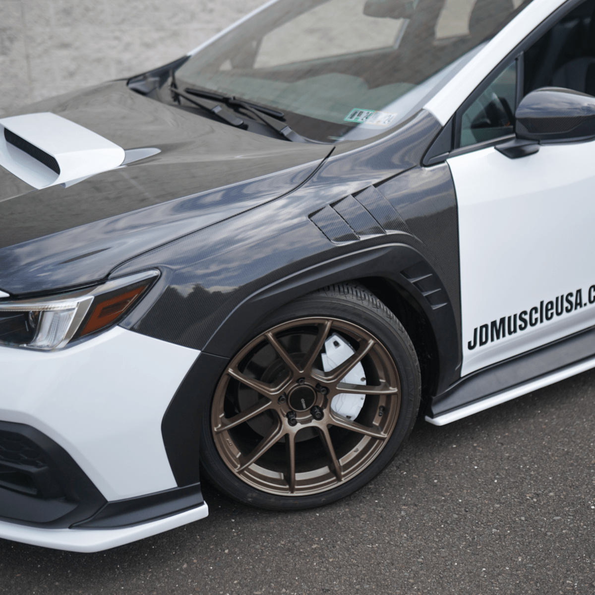 JDMuscle [22 - 26 WRX] Carbon Fiber Hood OEM Style 2 PC - JDMuscleHoodsJDM-WRX22-HDOET2x2 Twill
