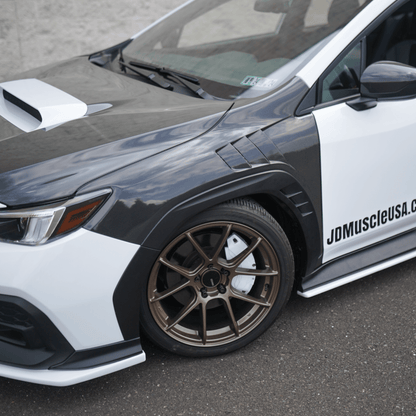 JDMuscle [22 - 26 WRX] Carbon Fiber Hood OEM Style 2 PC - JDMuscleHoodsJDM-WRX22-HDOET2x2 Twill