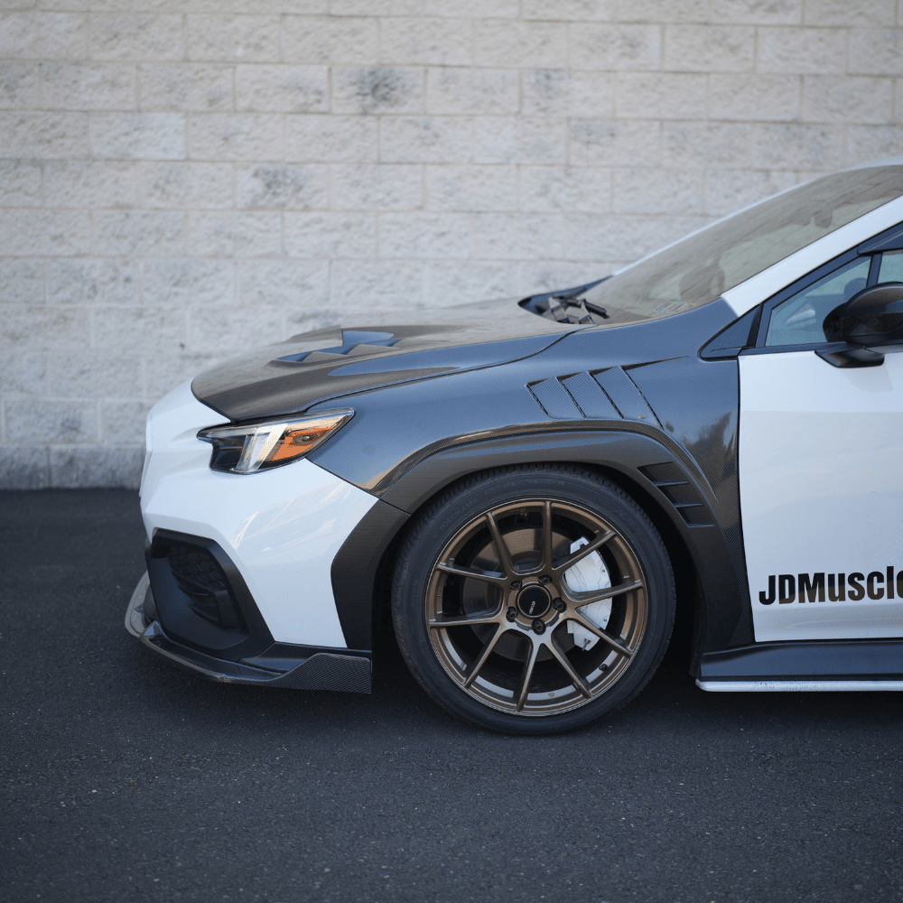 JDMuscle [22 - 26 WRX] Carbon Fiber Hood V1 - JDMuscleHoodsJDM-WRX22-SR1131CF2x2 Twill
