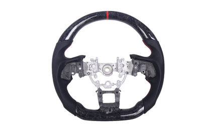 JDMuscle [22 - 26 WRX] Carbon - Pro Series Steering Wheel compatible w/ MT & CVT - JDMuscleSteering WheelsJDM-WRX22-STR-CP1Carbon + Black Perforated Leater + Red Accent