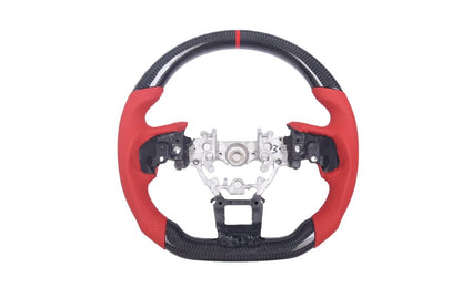 JDMuscle [22 - 26 WRX] Carbon - Pro Series Steering Wheel compatible w/ MT & CVT - JDMuscleSteering WheelsJDM-WRX22-STR-CP5Carbon + Red Perforated Leater + Red Accent