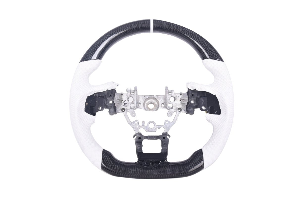 JDMuscle [22 - 26 WRX] Carbon - Pro Series Steering Wheel compatible w/ MT & CVT - JDMuscleSteering WheelsJDM-WRX22-STR-CP7Carbon + White Perforated Leater + White Accent