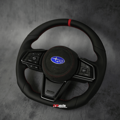 JDMuscle [22 - 26 WRX] Custom Steering Wheel compatible w/ MT and CVT | Carbon Fiber / Painted / Alcantara / Leather / Forged / Honey Comb / LED - JDMuscleSteering WheelsJDM-STR-WRX-2022
