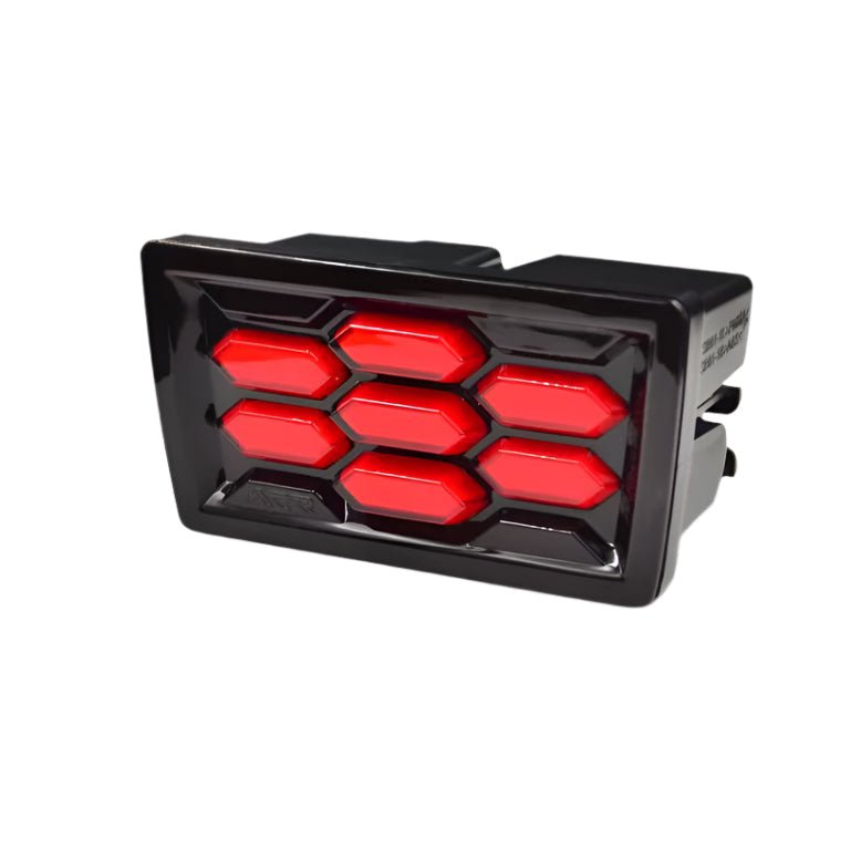 JDMuscle [22 - 26 WRX] Hex Style Rear Fog/Brake Light - JDMuscleAuxiliary Brake LightingJDM-WRX22-RFV1GBR2 Black Base + Red Bar