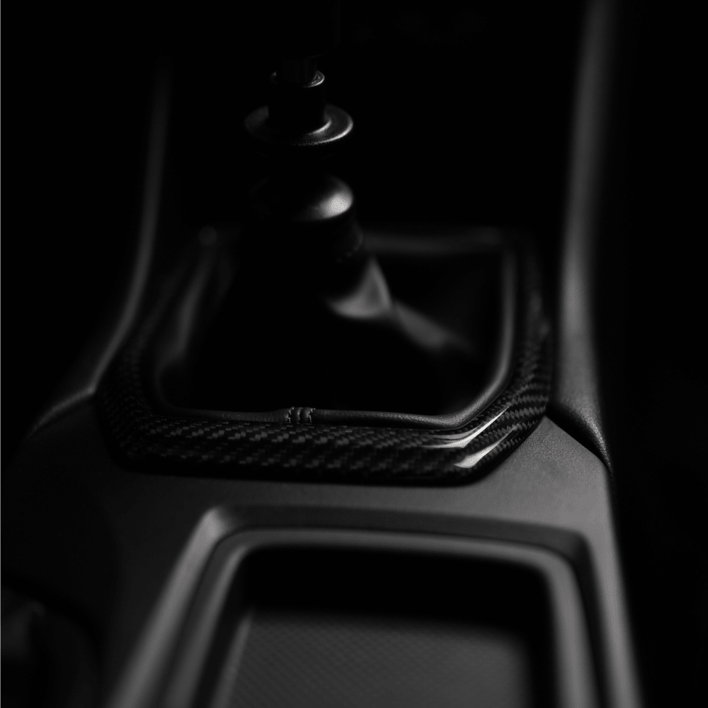 JDMuscle [22 - 26 WRX] MT Tanso Pre - preg Carbon Fiber Shifter Trim Cover w/ Gloss Finish - JDMuscleTrim KitsJDM-WRX22-MT-532Black