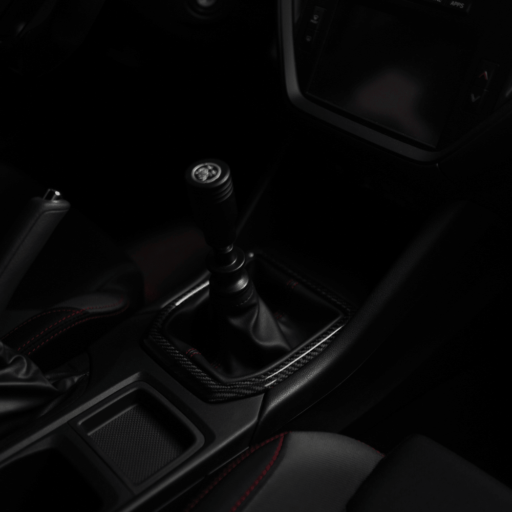 JDMuscle [22 - 26 WRX] MT Tanso Pre - preg Carbon Fiber Shifter Trim Cover w/ Gloss Finish - JDMuscleTrim KitsJDM-WRX22-MT-532Black