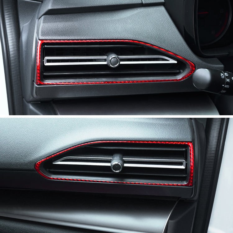 JDMuscle [22 - 26 WRX] P&S Series Carbon Fiber AC Trim Covers 4 PC | Black Carbon Fiber/ Red Carbon Fiber - JDMuscleTrim KitsJDM-WRX22-109110BBlack Carbon FIiber