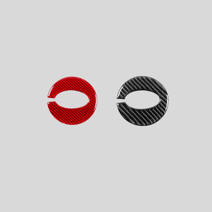 JDMuscle [22 - 26 WRX] P&S Series Carbon Fiber Airbag Trim Cover | Black Carbon Fiber/ Red Carbon Fiber - JDMuscleTrim KitsJDM-WRX22-117BBlack Carbon FIiber