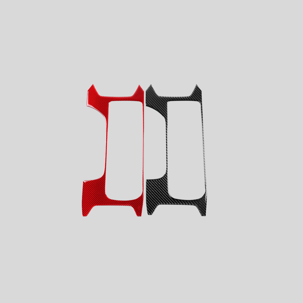 JDMuscle [22 - 26 WRX] P&S Series Carbon Fiber Cup Holder Trim Cover | Black Carbon Fiber/ Red Carbon Fiber - JDMuscleTrim KitsJDM-WRX22-115BBlack Carbon FIiber