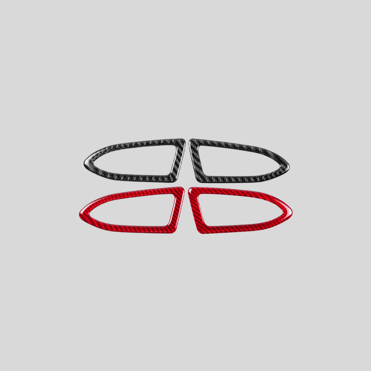 JDMuscle [22 - 26 WRX] P&S Series Carbon Fiber Dash AC Trim 2 PC | Black Carbon Fiber/ Red Carbon Fiber - JDMuscleTrim KitsJDM-WRX22-108BBlack Carbon FIiber