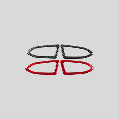 JDMuscle [22 - 26 WRX] P&S Series Carbon Fiber Dash AC Trim 2 PC | Black Carbon Fiber/ Red Carbon Fiber - JDMuscleTrim KitsJDM-WRX22-108BBlack Carbon FIiber