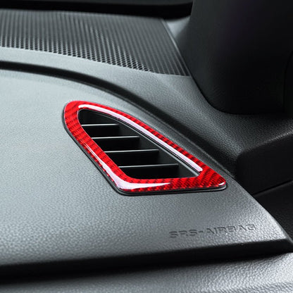 JDMuscle [22 - 26 WRX] P&S Series Carbon Fiber Dash AC Trim 2 PC | Black Carbon Fiber/ Red Carbon Fiber - JDMuscleTrim KitsJDM-WRX22-108BBlack Carbon FIiber