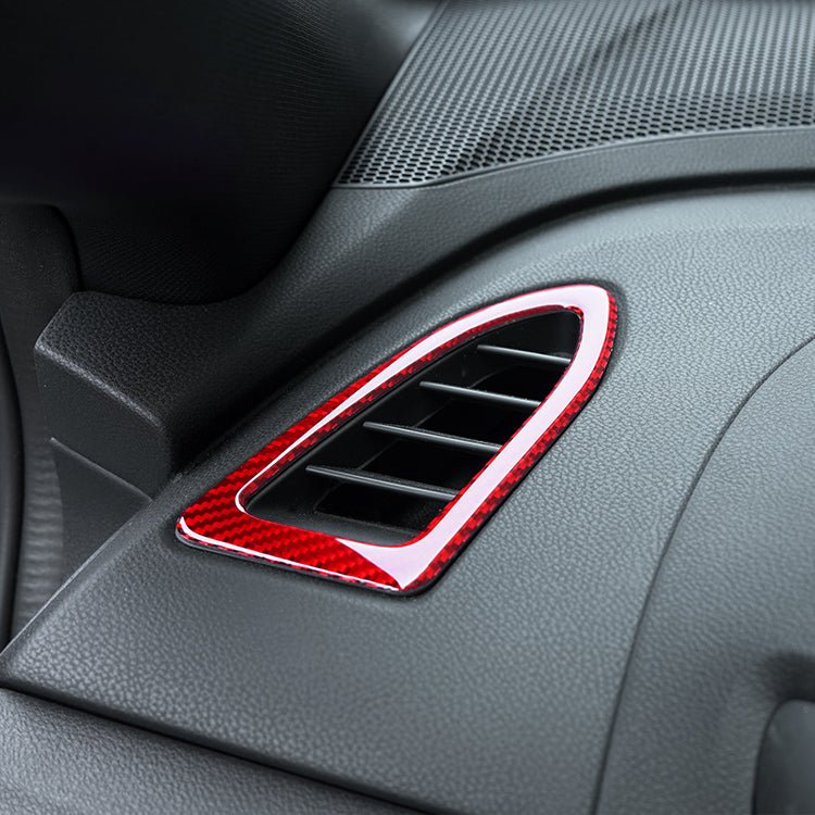 JDMuscle [22 - 26 WRX] P&S Series Carbon Fiber Dash AC Trim 2 PC | Black Carbon Fiber/ Red Carbon Fiber - JDMuscleTrim KitsJDM-WRX22-108BBlack Carbon FIiber