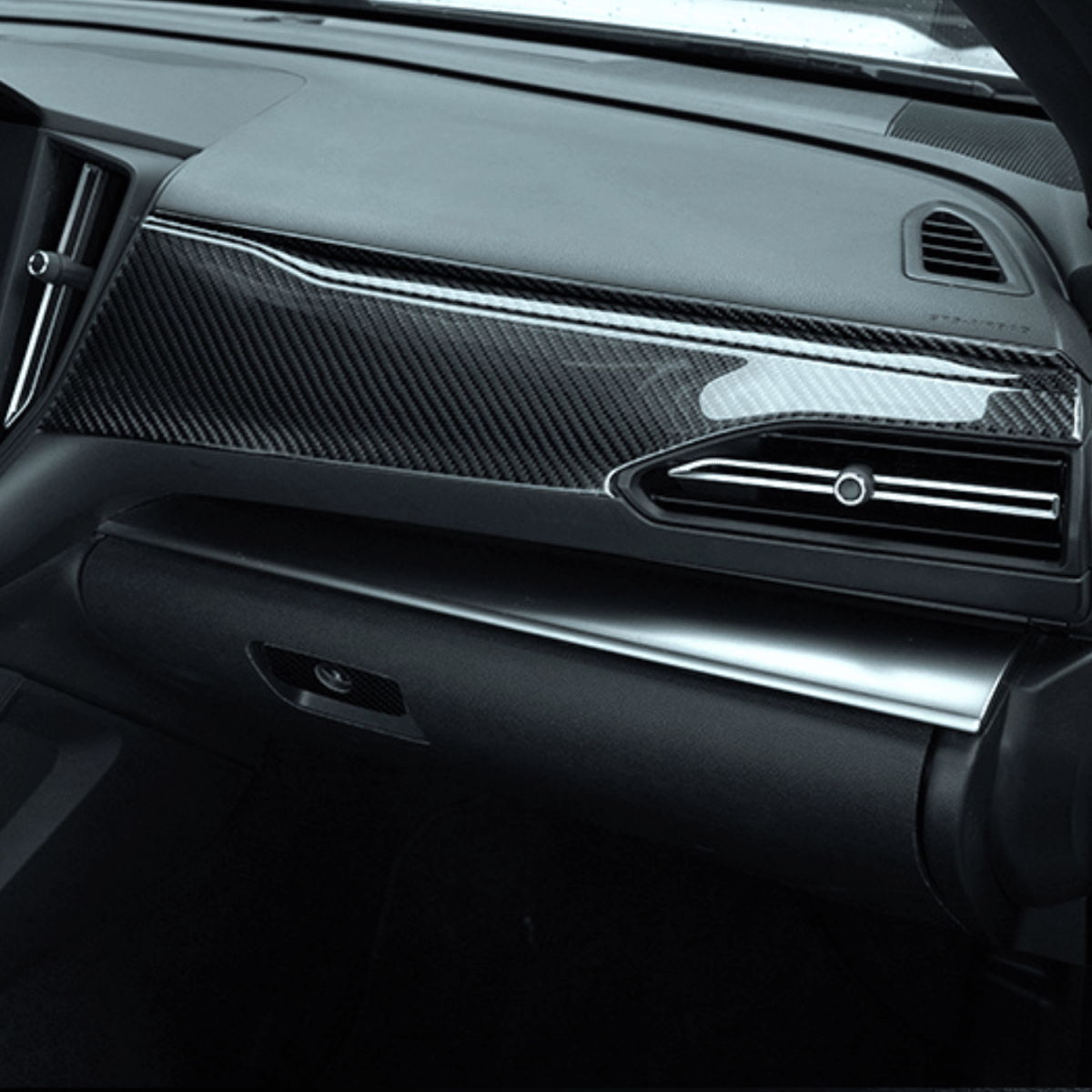 JDMuscle [22 - 26 WRX] P&S Series Carbon Fiber Dash Trim Covers 6 PC | Black Carbon Fiber/ Red Carbon Fiber - JDMuscleTrim KitsJDM-WRX22-132+133BBlack Carbon FIiber