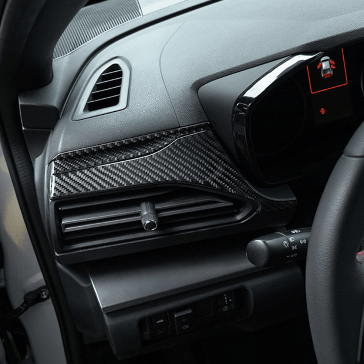 JDMuscle [22 - 26 WRX] P&S Series Carbon Fiber Dash Trim Covers 6 PC | Black Carbon Fiber/ Red Carbon Fiber - JDMuscleTrim KitsJDM-WRX22-132+133BBlack Carbon FIiber